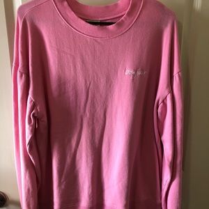 Bright Pink “Bonjour” Crewneck